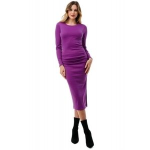 Elegant Purple Midi Dress